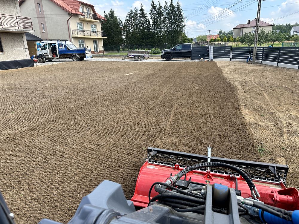 Uslugi ogrodnicze, glebogryzarka separacyjna, trawnik z rolki i siewu
