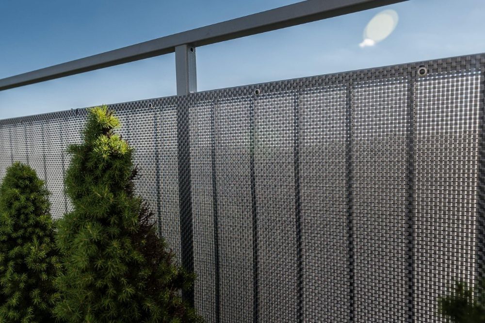 Osłona Balkonowa Technorattan Srebrna na WYMIAR mata na balkon