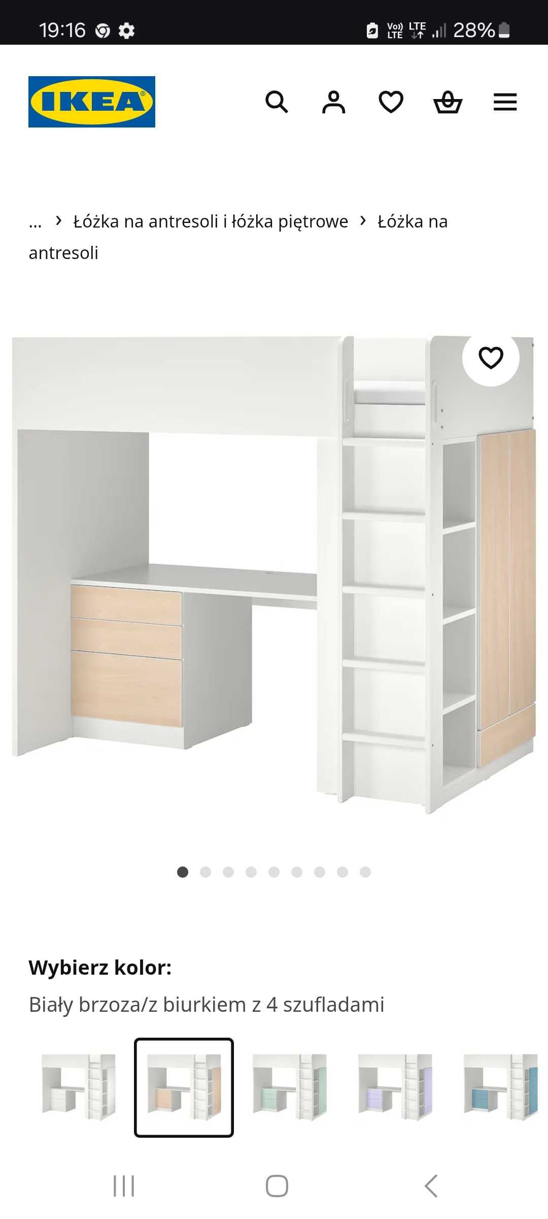 Łóżko na antresoli z Ikea
