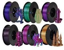 SUNLU, Kingroon, Jayo PLA;  PLA SILK 1/2/3 - Colors. PLA CF Carbon