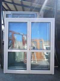 Drzwi  dwuskrzydłowe zewnętrzne aluminiowe słupek 200x220 DOWÓZ KRAJ