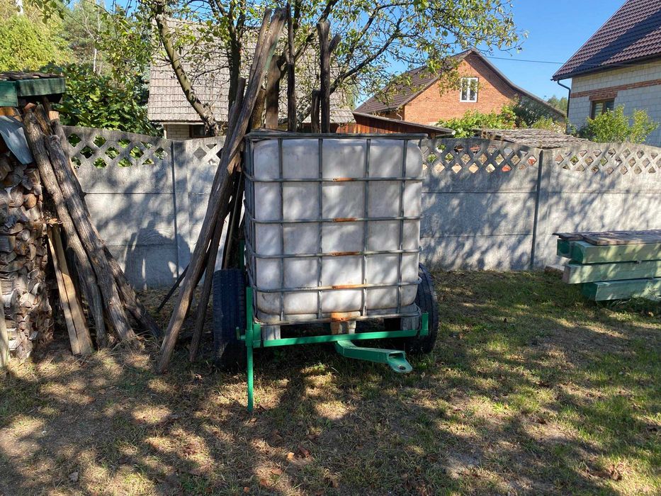 Zbiornik Mauzer 1000 l + wózek, przyczepka