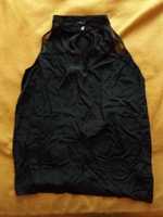 Czarna elegancka bluzka bez rękawów Mohito 38 M
