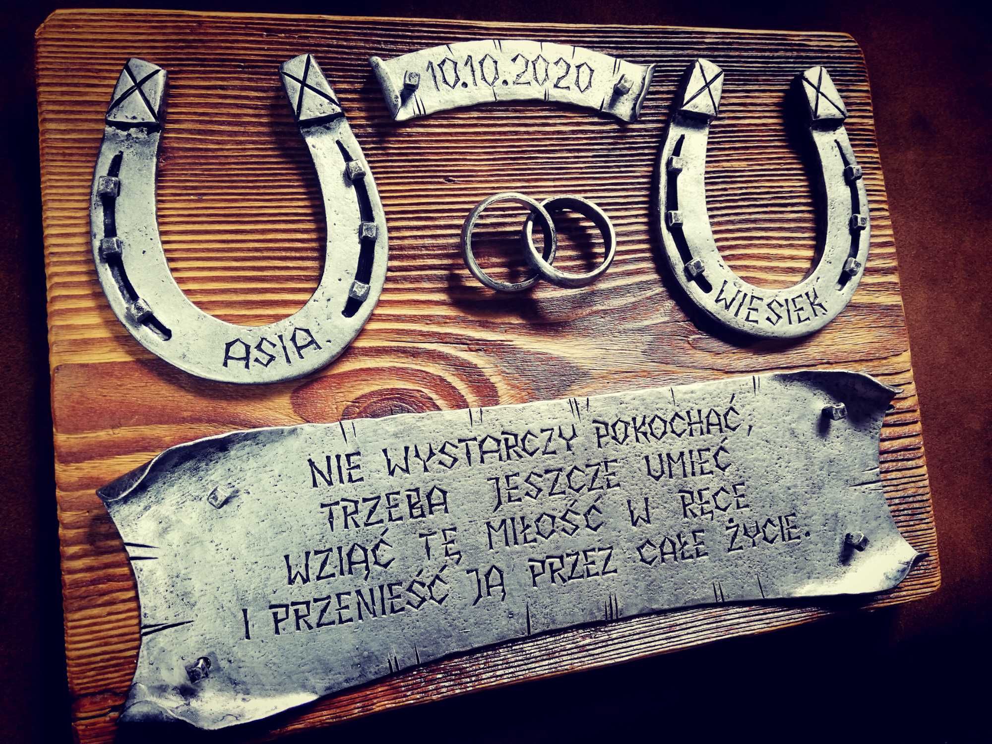 Podkowa na szczęście upominek prezent ślub wesele rocznica parapetówka