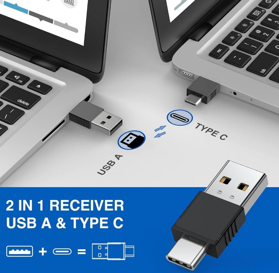 Prezenter USB C mysz powietrzna 2 w 1 bezprzewodowy pilot