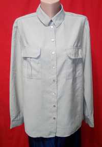 блуза сорочка вільного крою з карманами, натуральна тканина