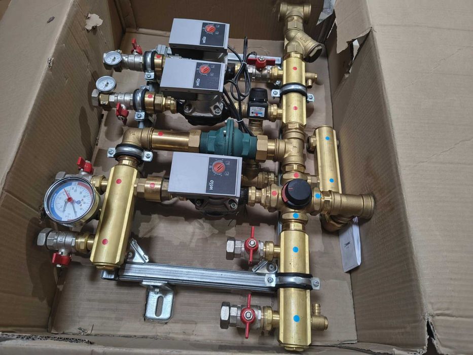 Kotłownia 3 pompowa Prandelli Wilo TeCe kotłów paliwo stałe u. otwarty