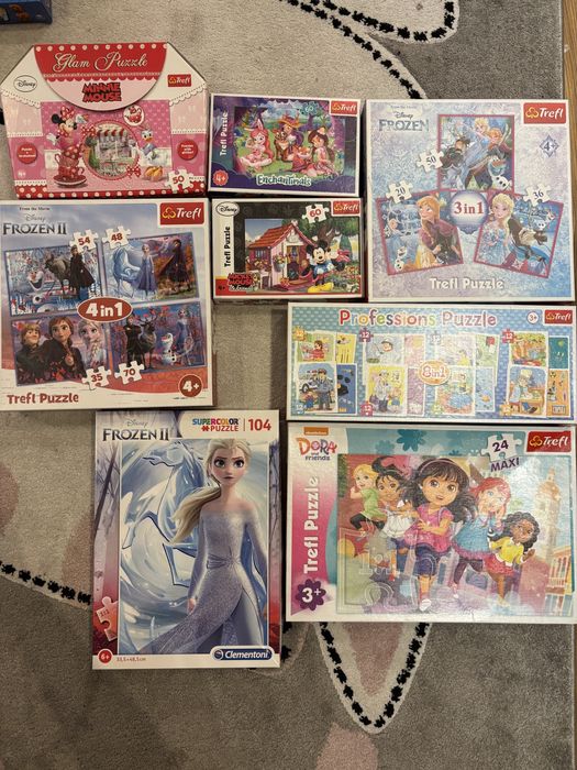 Puzzle dora kraina lodu  minnie enchantimals i inne