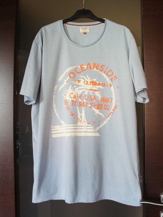 t-shirt męski Next XXL 56 koszulka z nadrukiem miękka grubsza tkanina