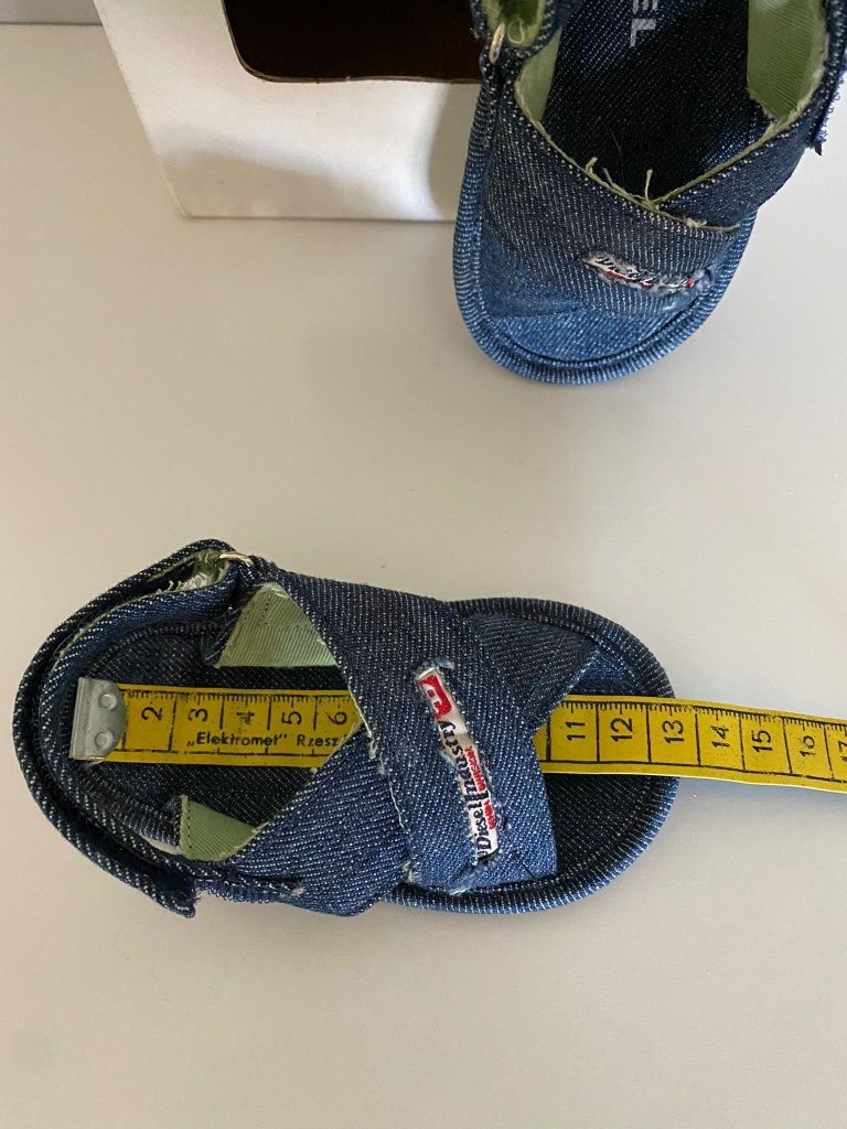 Sandały Sandałki dziecięce Diesel 19, 12cm wkładka Jeans