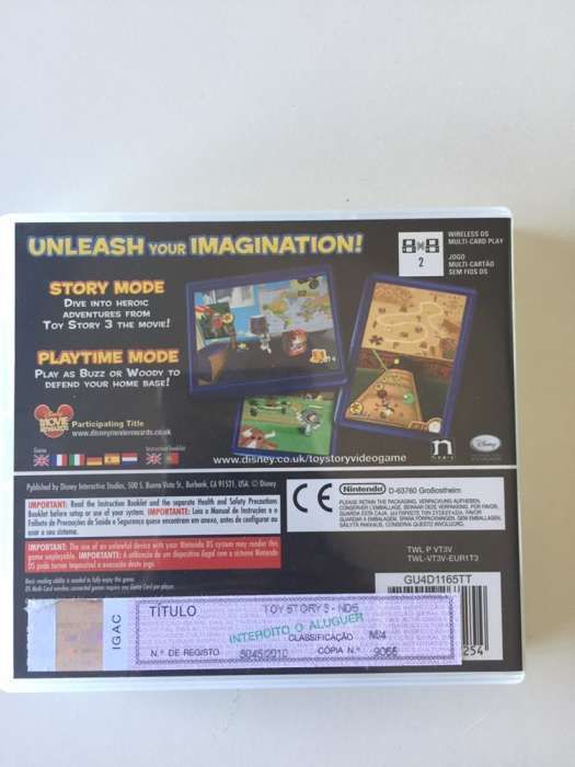 Jogo Toy story 3 para Nintendo