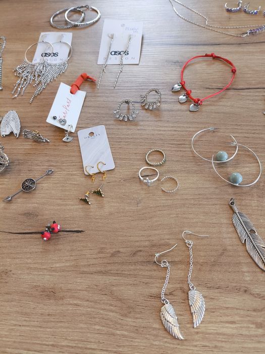 Zestaw biżuterii różne marki, Oriflame, pandora, srebro, stał chirurgi