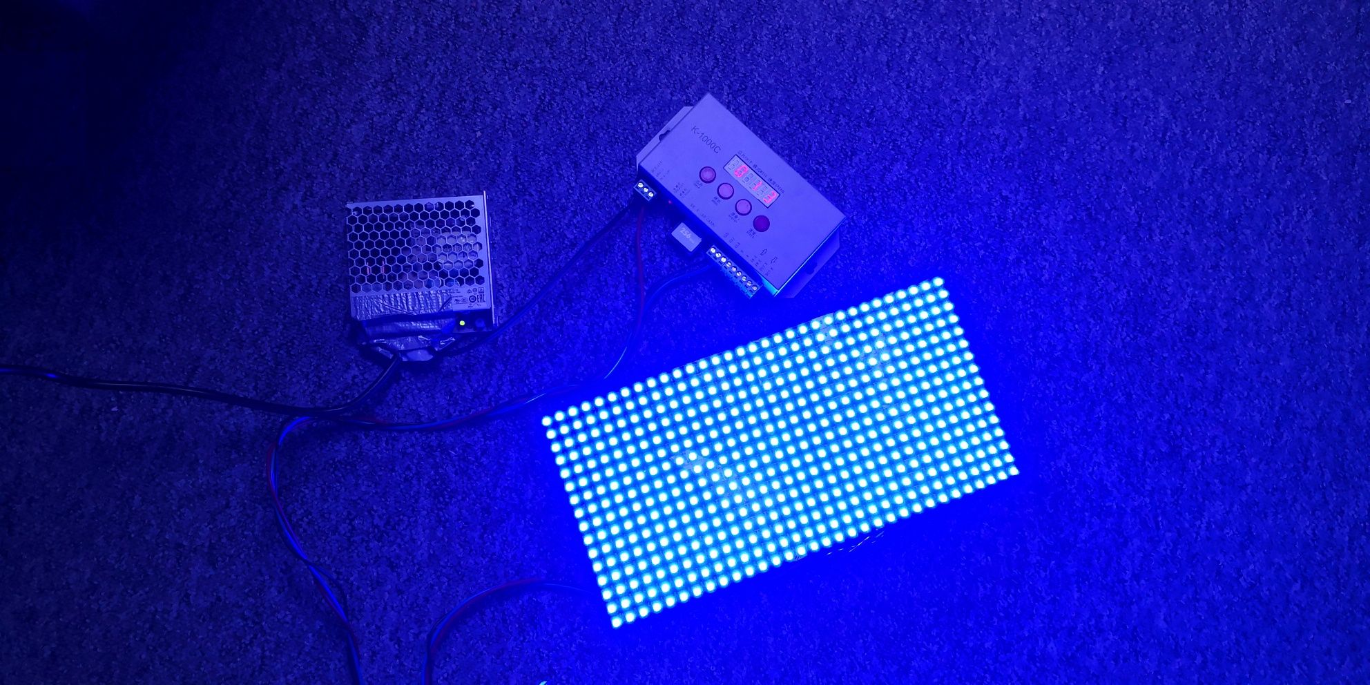 Sterownik, panel 16x32 piksele RGB + zasilacz