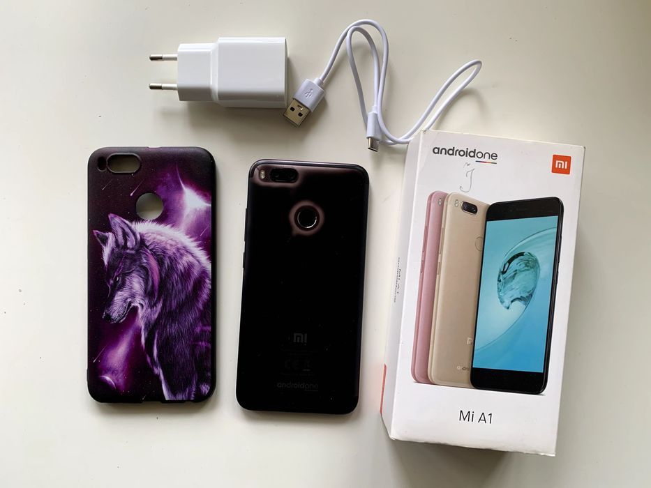 XIAOMI MI A1 (4/32 ГБ) чорний колір – в доброму стані (Android One)