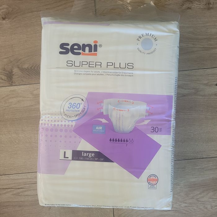 Pampersy dla dorosłych seni super plus  L pieluchomajtki 30 sztuk