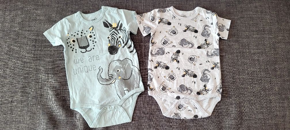 Body z krótkim rękawem 2 pack  rozmiar 80 nowe