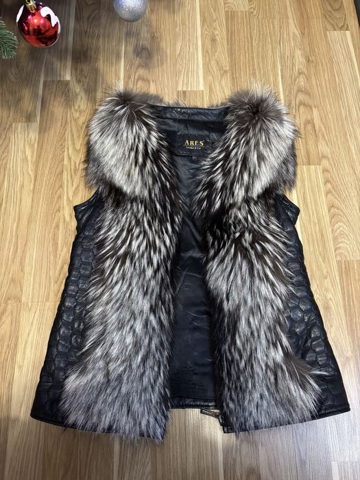 Кожаная куртка, курточка, жилетка , безрукавка,шкіряна куртка з хутром