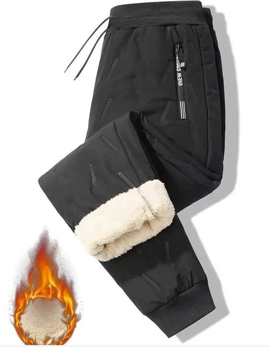 Мужские утеплённые водонепроницаемые штаны L-XL