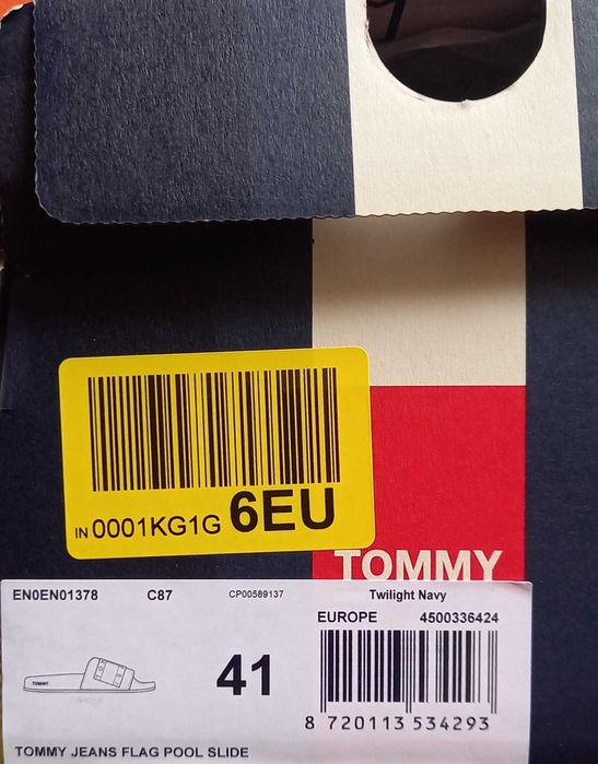 Tommy Jeans Klapki logowane profilowane uniseks - 41