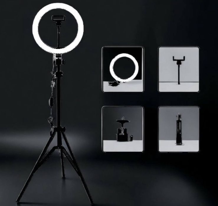 Кольцевая LED лампа 26см. USB (можно от Power bank), 3 режима света