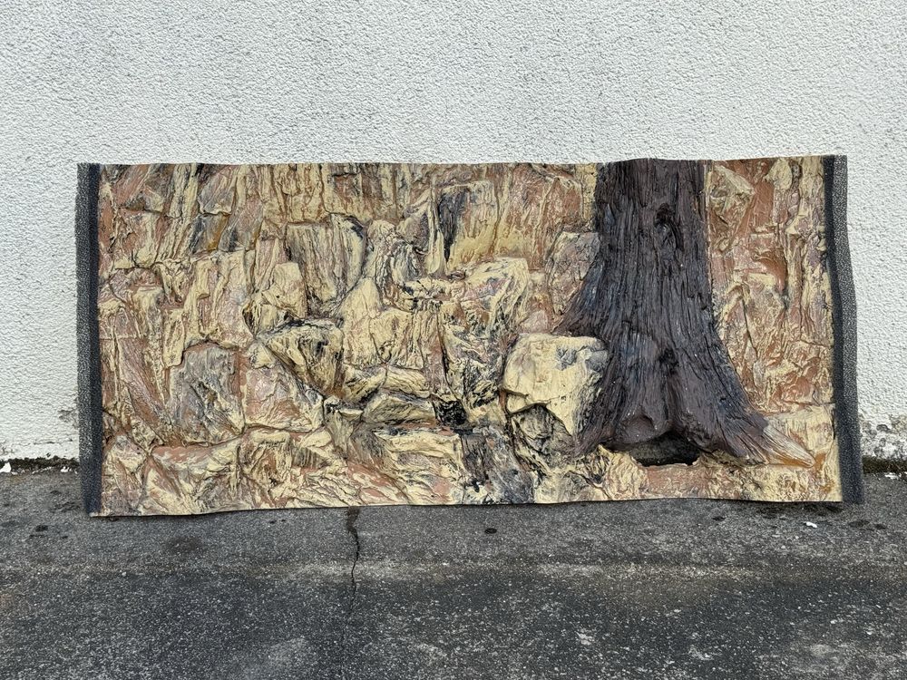 Tło strukturalne 3D skała i korzeń do akwarium 100 cm x 50 cm