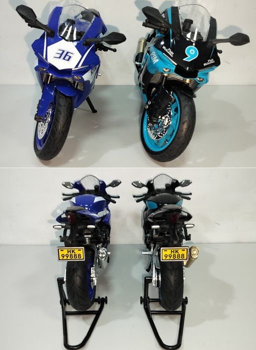 YAMAHA YZF-R1M модель мотоцикла 1:9 со звуком и светом металл