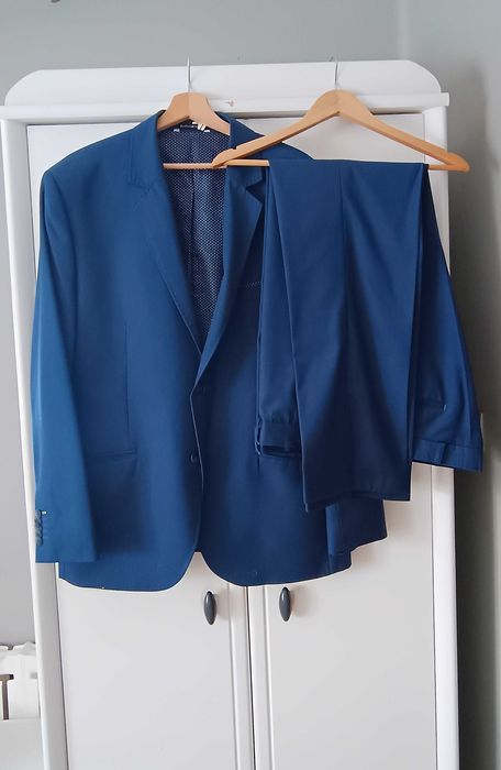 granatowa ciemna męska marynarka żakiet granatowy męski garnitur 56