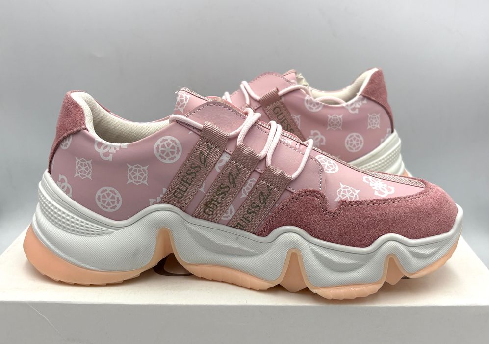 ‼️Nowe oryginalne sneakersy GUESS Renata różowe 39 AZ 230 ekoskóra