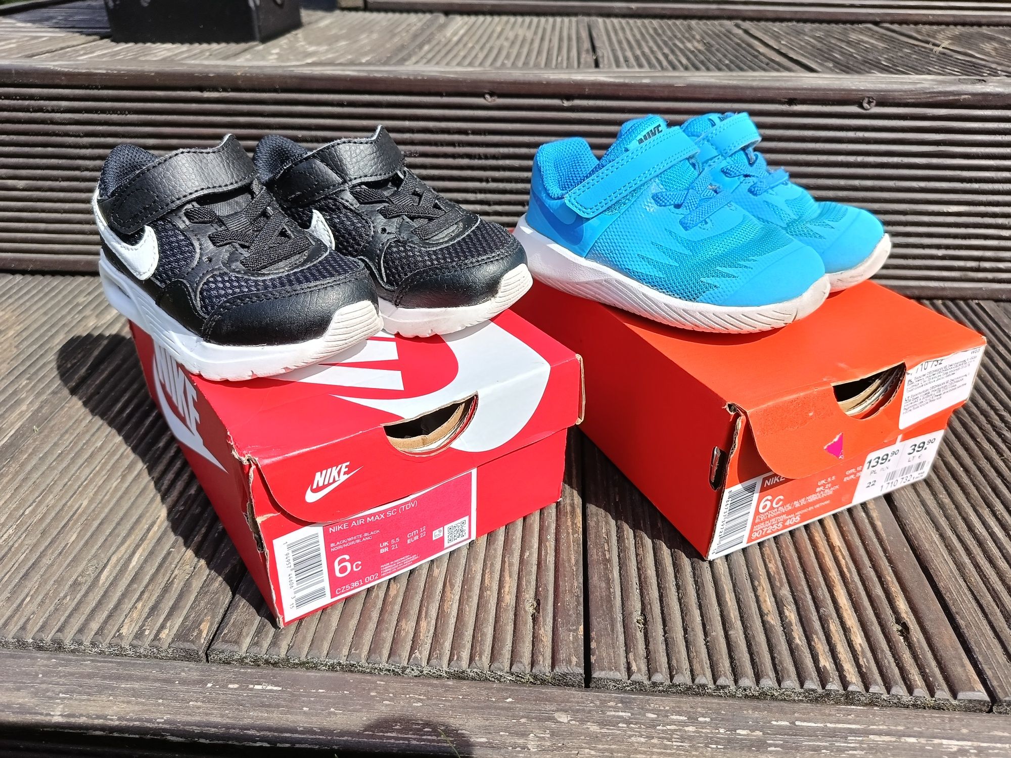 Adidasy chłopięce 2 PARY! Nike Air max i Star runner r.22
