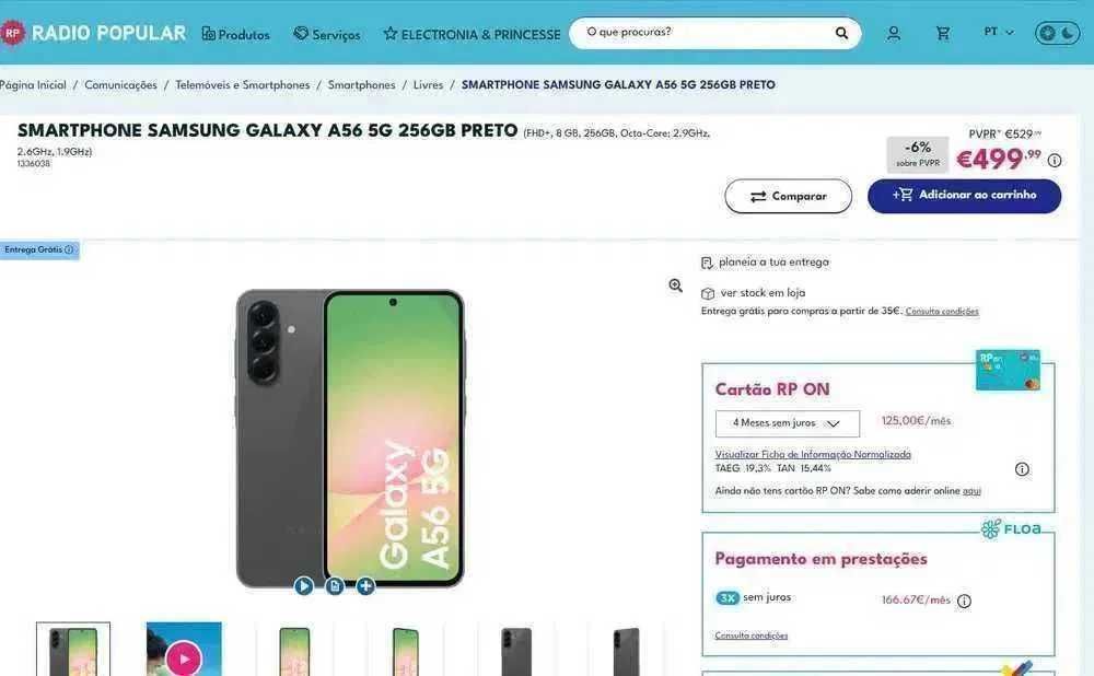 samsung galaxy A56 5G 8GB/256GB