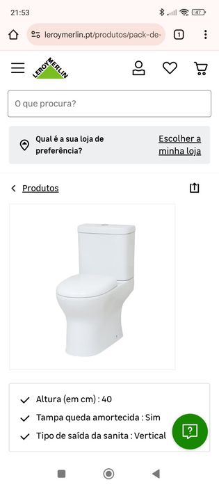 Conjunto de sanita+tampo+tanque