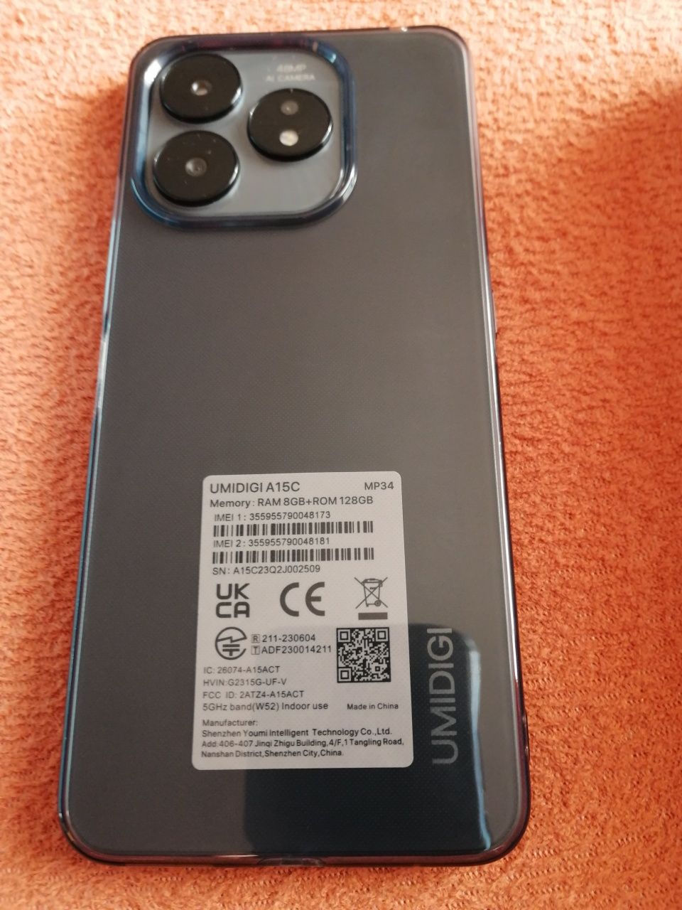 Smartfon Umidigi A15 8/128 GB NFC 48mpx. Nowy.