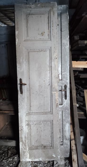 Stare drewniane drzwi z kamienicy dwuskrzydłowe cena za parę