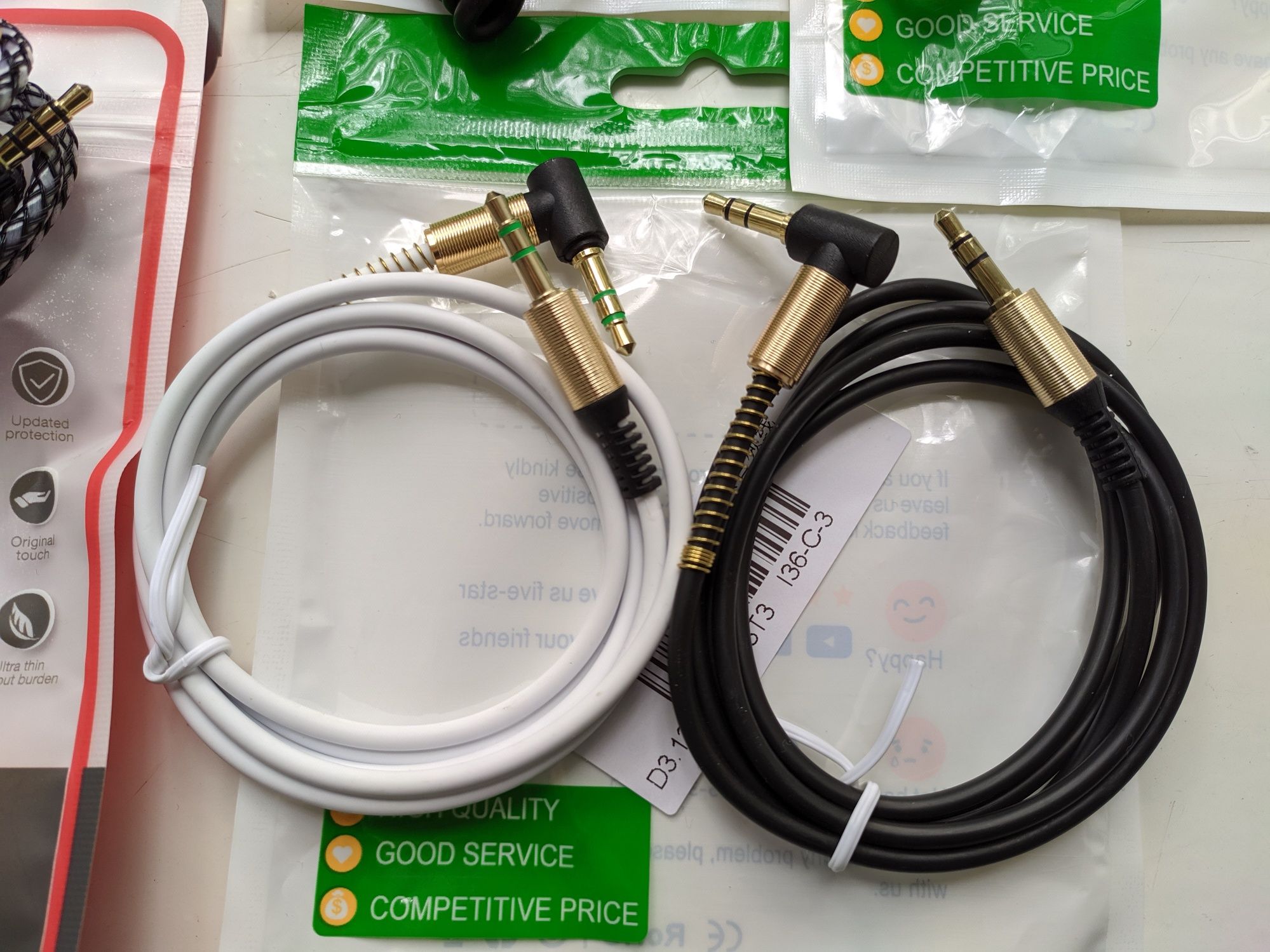AUX аудио кабель 3.5 mm фирменный Прочный аукс провод шнур