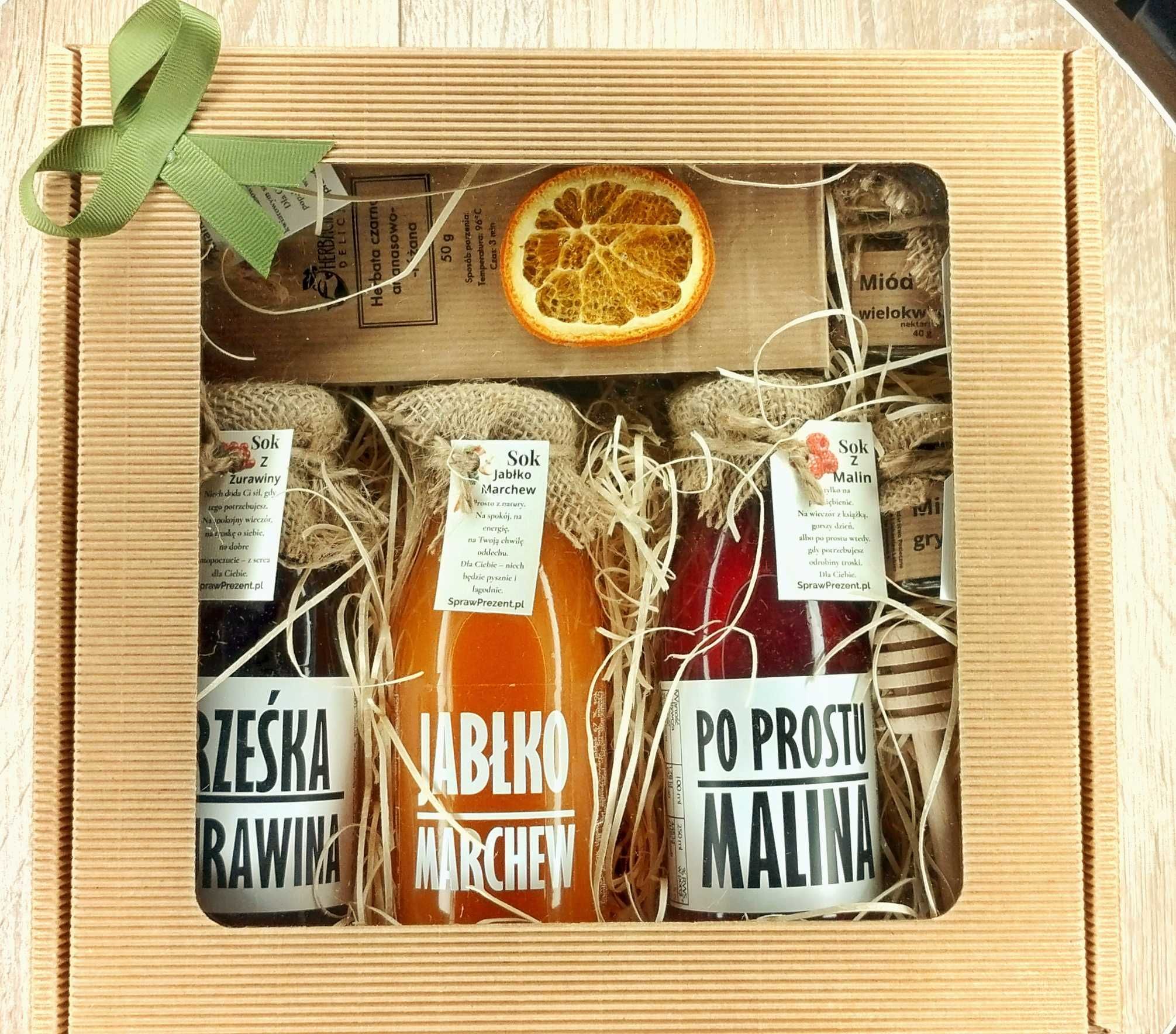 Zestaw Prezentowy, Upominek, Produkty Naturalne, Miód, Soki, Syrop,ITP