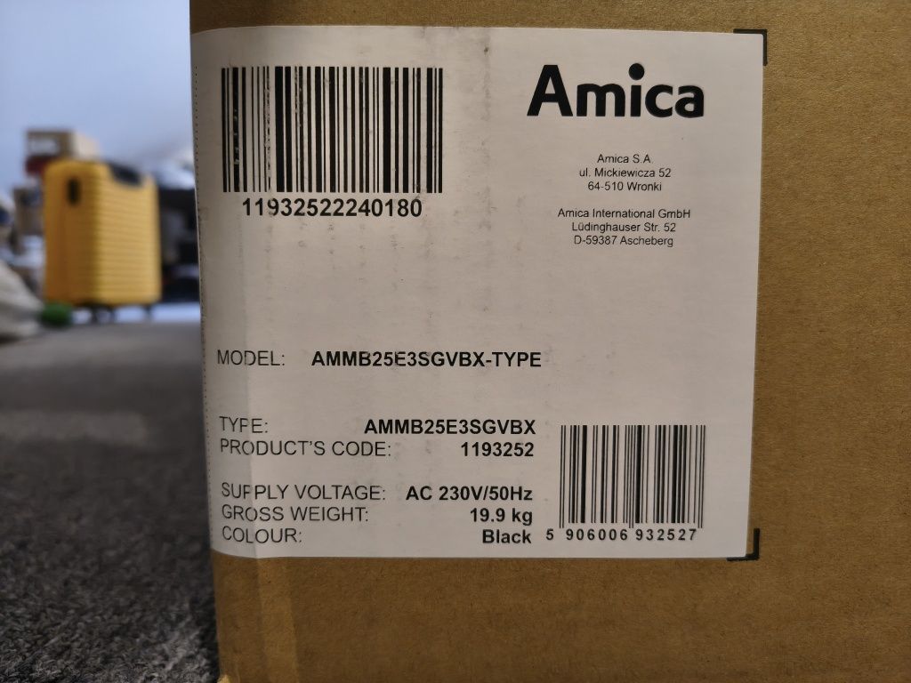 Kuchenka mikrofalowa Amica do zabudowy AMMB25E3SGVBX