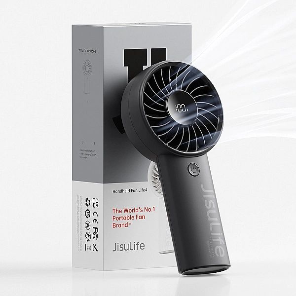 Mini wentylator Jisulife Handheld Fan Life4/5000mAh przenośny wiatracz