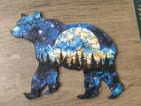 Drewniane puzzle Niedźwiedź