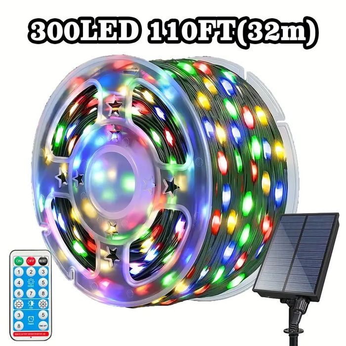 Luzes de Natal com Painel Solar
