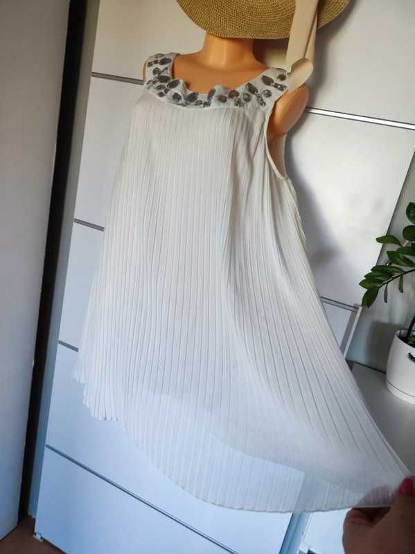 Roman r 50 piękna sukienka tunika plisowana plus size