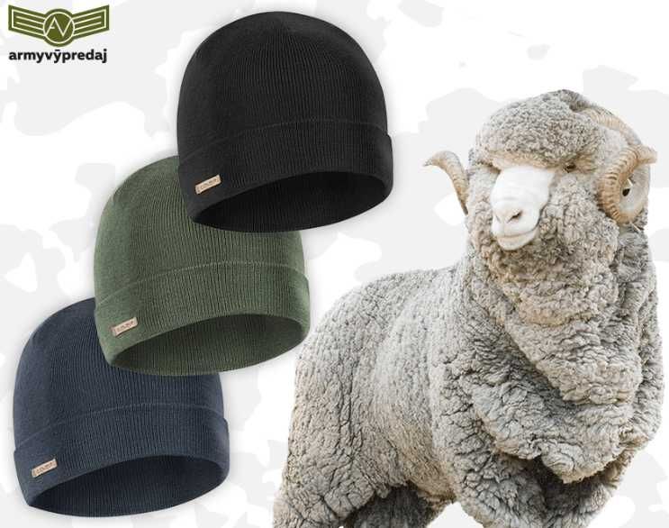 Шапка Helikon tex WINTER MERINO шерстяна з відворотом CZ-WMB-MW