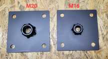 Podstawa montażowa / WSPORNIK STALOWY 110x110 mm, M20/M16, NOWY