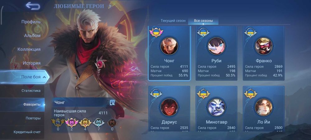 Аккаунт Mobile Legends