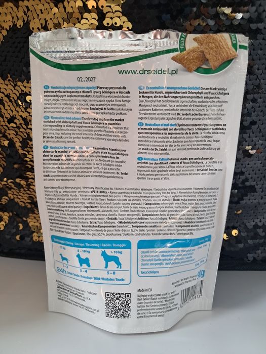 Zestaw dla psa smakołyki odświeżające oddech seidel dental uszy karma