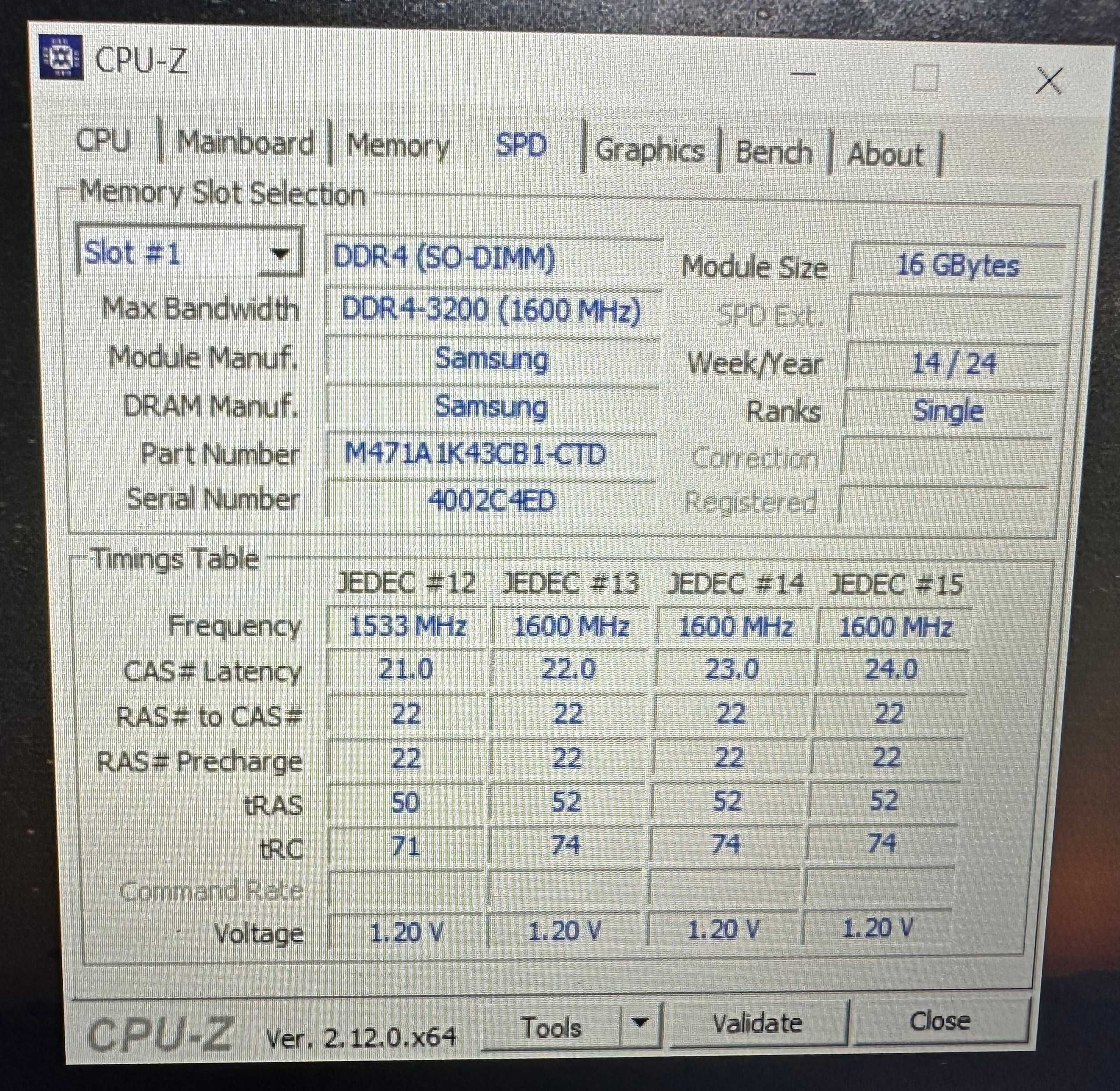 Оперативна память для ноутбука SODIMM Samsung 16GB DDR4 3200 Mh Нова
