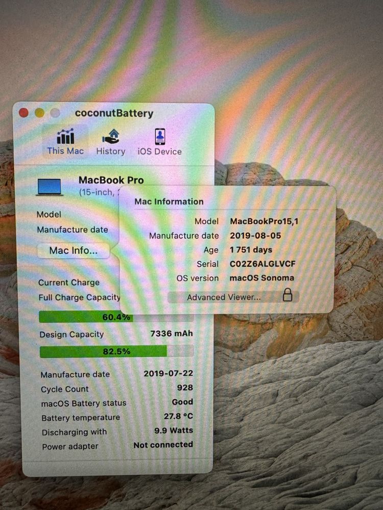 MacBook Pro 15, 256 Gb, 2019