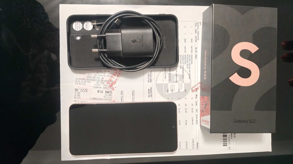 Samsung Galaxy S22 Idealny 8+128 Pink Gold Komplet
