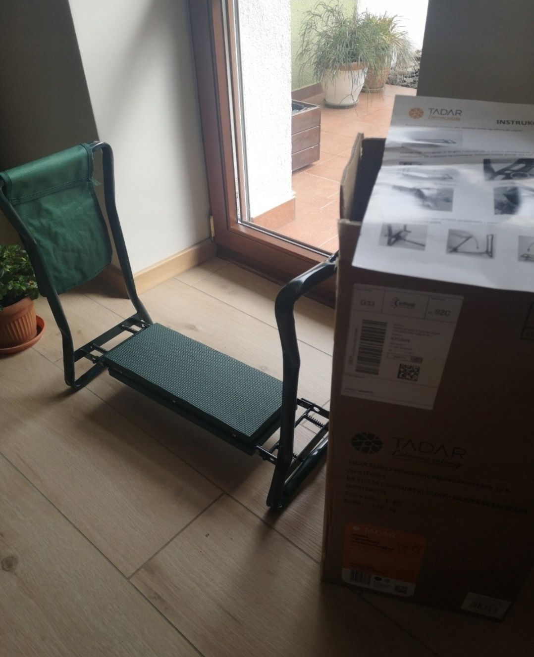 Klęcznik Ogrodowy Taboret Krzesło Stołek Funkcja Regulacji Organizer