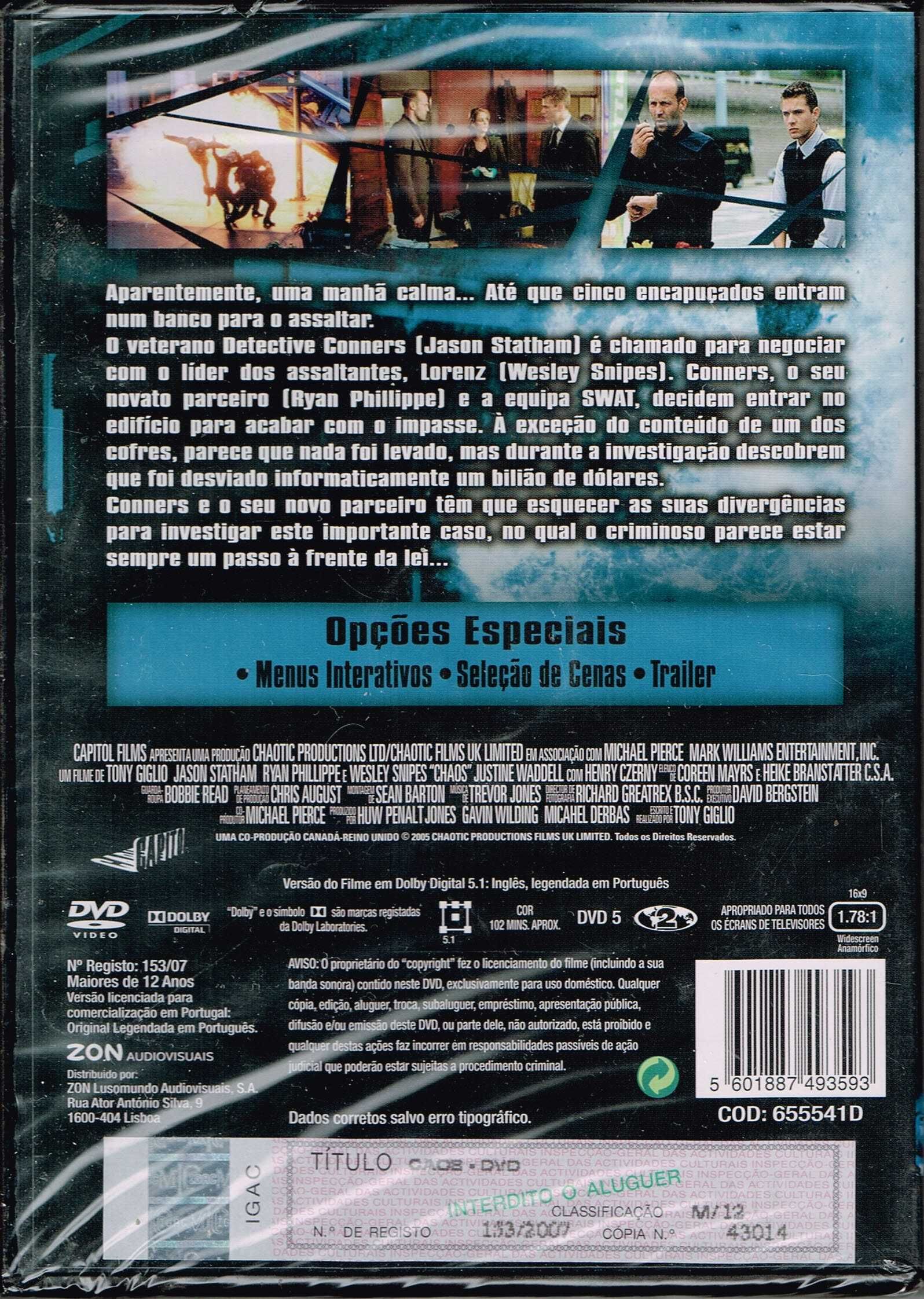 Filme em DVD: Caos "Chaos" - NOVO! SELADO!