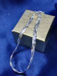 Piękna srebrna bransoletka warkocz, srebro 925, długość 19 cm